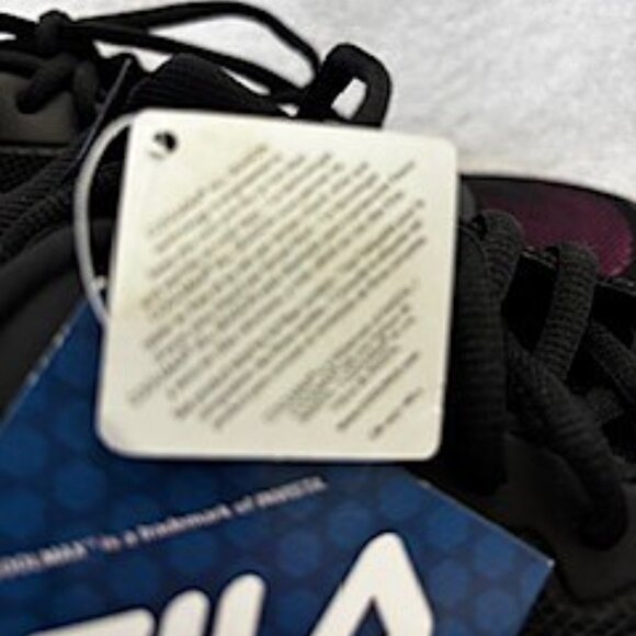 Fila Cool Max memory foam running shoes in black and magenta NWT Size 9 - Picture 3 of 8